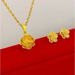 New- 24K Dubai Gold Plated Jewelry Set, Wedding Gold Jewelry Set for Women, Gift